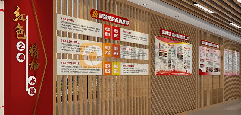 黨建展館分為幾部分內(nèi)容？